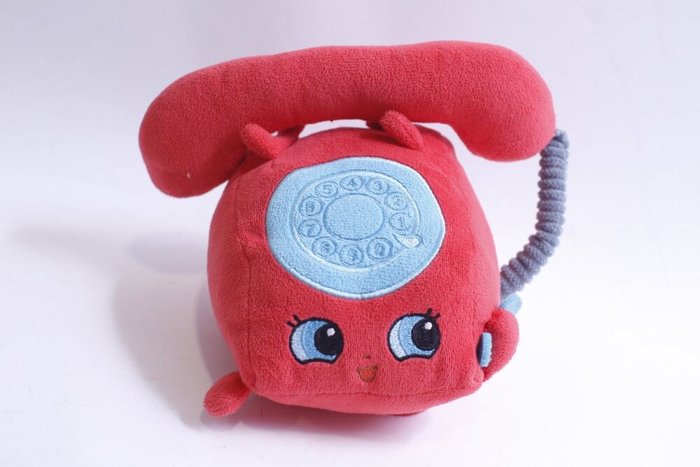 Shopkins, Red Phone, Plush, Funny, Smiling Face, Toddler Toy, Vintage Style